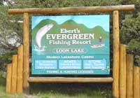 Evergreen fishing resort